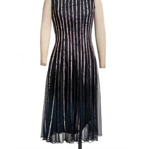 NEW MICHAEL K women's ribbed mesh sleeveless dress in brown